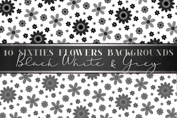 Download Grey Flower Background 70s Digital Paper - Digital paper Collection