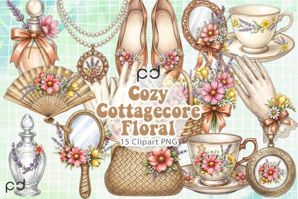 Download Cozy Cottagecore Floral Graphics - Floral Collection