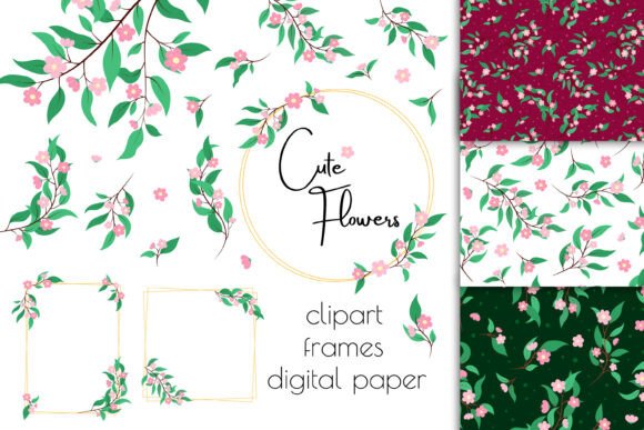 Download Cute Flowers PNG Clip Art, Floral Frames - Floral Collection