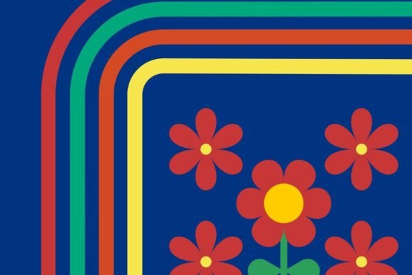 Download Floral Colorful Retro 60s 70s Flowers - Floral Collection
